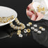 Bememo 200 Pieces 8mm Rondelle Beads Crystal Spacer Beads Loose Beads for Jewelry Bracelets Making (Golden and Silvery)...
