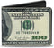 Buckle-Down mens Buckle-down Pu Bifold - 100 Dollar Bills Bi Fold Wallet, Multicolor, 4.0 x 3.5 US...