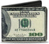Buckle-Down mens Buckle-down Pu Bifold - 100 Dollar Bills Bi Fold Wallet, Multicolor, 4.0 x 3.5 US...