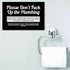 Funny Do Not Flush Sign for Bathroom, 6x4 Please Dont F Up the Plumbing Funny Bathroom Signs, Acrylic Please Do Not Flush Anything Except Toilet P...