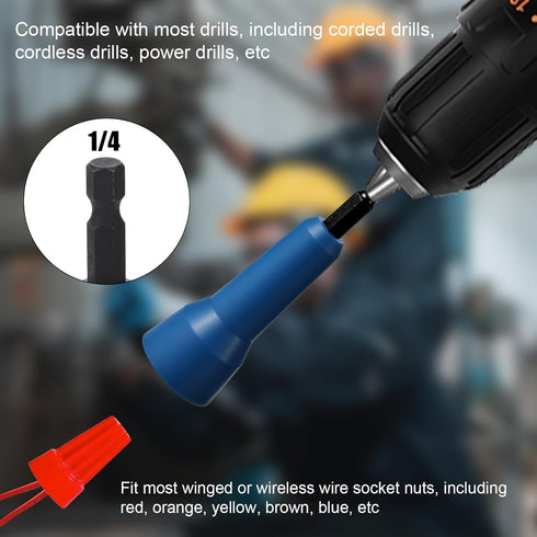 Wire Twister Tool for Drill, 3.31x1.06" Wire Twisting Spinner Tool, Strong Wire Spin Driver Nut Electrical Wire Connector Driver with 1/4" Chuck f...