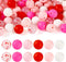 Beadthoven 15mm Silicone Beads 6 Colors Pink Red White Silicone Beads for Keychain Making Confetti Round Rubber Silicone Beads Kit for Pens Lanyar...