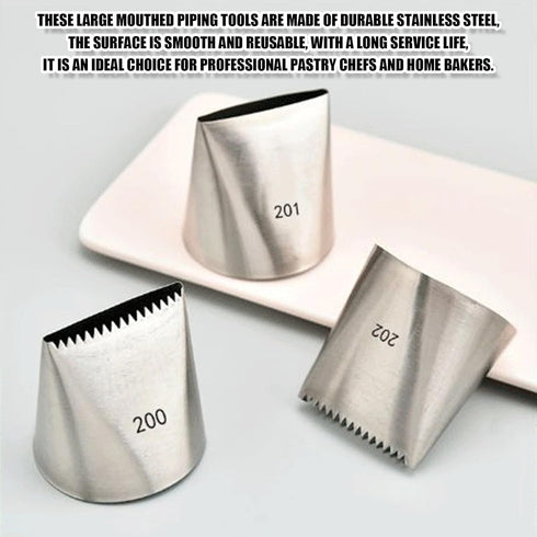 Piping Tips For Cake Decorating, Stainless Steel Icing Piping Nozzles For Pastry Fondant Decorating Tools (C)...