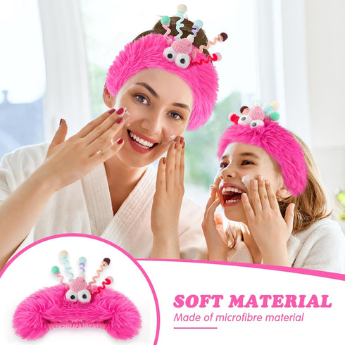 Face Wash Headbands for Women, Plush Spa Hair Bands Makeup Headbands Skincare Headbands Cute Fluffy Creative Hair Accessories for Washing Face, Fu...