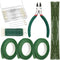 Floral Tape and Floral Wire, Paxcoo Floral Arrangement Kit with Green Floral Tape and Floral Wire, Boutonniere Flower pin, Wire Cutter for Wreath ...