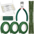 Floral Tape and Floral Wire, Paxcoo Floral Arrangement Kit with Green Floral Tape and Floral Wire, Boutonniere Flower pin, Wire Cutter for Wreath ...