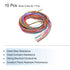 MECCANIXITY 26 Gauge Wire Silicone Wire 26AWG Electrical Wire Stranded Wire Tinned Copper Wire High Temp Hookup Wire 10 Color 3.0m/10ft for Car Mo...