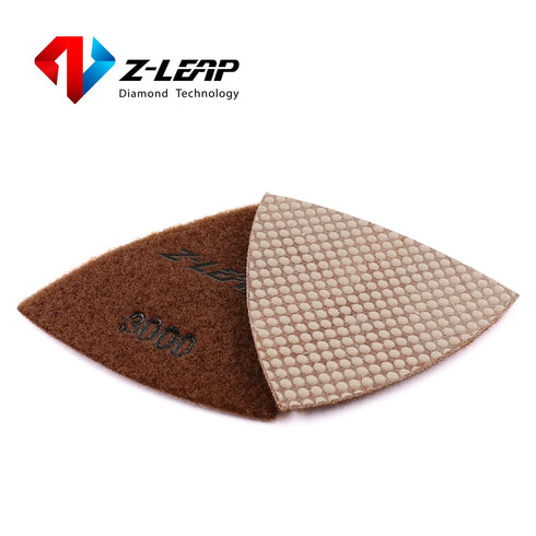 Resin Triangular Sanding Polishing Pads for Oscillating Tools Sandpaper Sheet Porcelain Stone Glass Ceramic Discs 3"(80mm) 3000 Grit-2pcs...