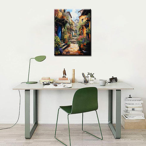 Tucocoo Sunlight Scenery Paint by Number for Adults on Canvas Acrylic Pigment Brushes Clouds DIY Oil Painting Kits for Kids Beginner Italy Street ...