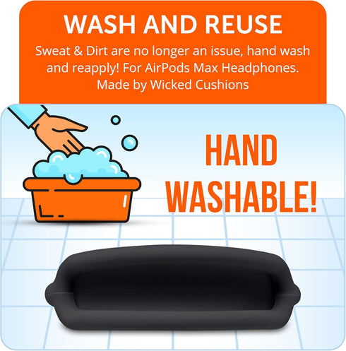 WC BandZ Max - Silicone Headband Cover for Airpods Max Headphones, Made by Wicked Cushions | Enhanced Comfort and Protection | Available in Wicked...