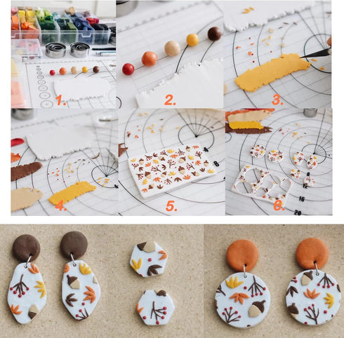 IHUIXINHE Polymer Clay Cutters Set?36 Shapes Stainless Steel Clay Earring Cutters with 16 Circle Shape Cutters and 60 Earrings Accessories Earring...