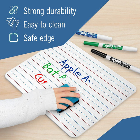 Dry Erase Board for Kids and Dry Erase Markers Set, 2 Small Dry Erase Boards, White board 4 Dry Erase Markers Fine Tip and 2 Mini Dry Erase Eraser...