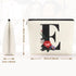 Initial Cosmetic Bags for Girls Women, Floral Makeup Bag with Initial T Letter Make Up Bags Travel Makeup Pouch Personalized Gift for Birthday, An...