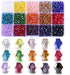 4MM Glass Beads 15 Colors 3000Pcs Bicone Crystal Beads for DIY Beading Projects, Bracelets, Necklaces, Earrings & Other Jewelrie...