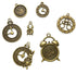 Gnognauq 100 Gram Clock Face Charm Pendant Multistyle Gears Steampunk Pendant for DIY Necklace Bracelet Jewelry Making and Crafting(Antique Bronze...