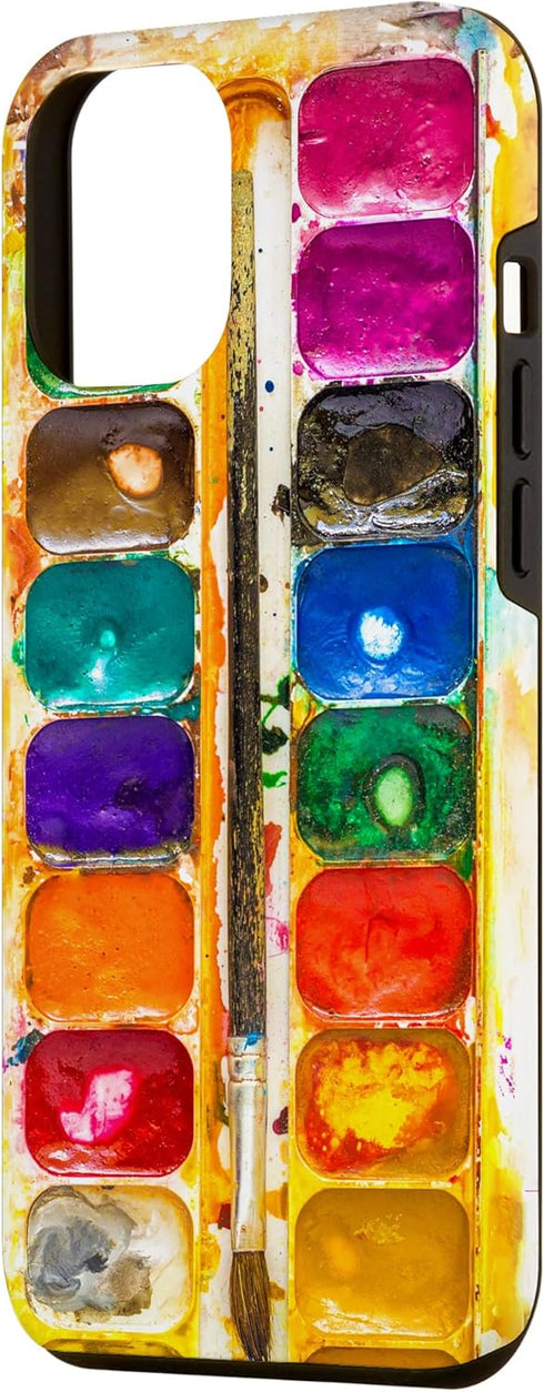 iPhone 15 Pro Max Watercolor Paints Palette And Paintbrush Painter Artists Case...