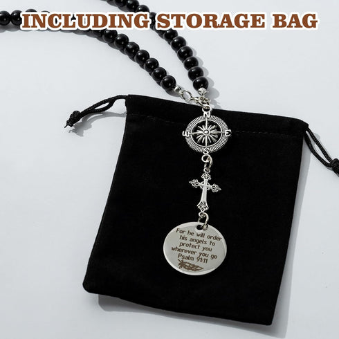 Cross Hanging Ornaments for Car Rear View Mirror, Metal Cross Car Charm Pendant Rear View Mirror Hanger Decor for Lover Family Christian Gifts...