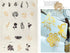 Vintage Zen Botany Flower Washi Sticker Pack, Artsy Natural Black-and-White Plants with Golden Sketch Decals Collection, Wild Plants Gray and Gold...