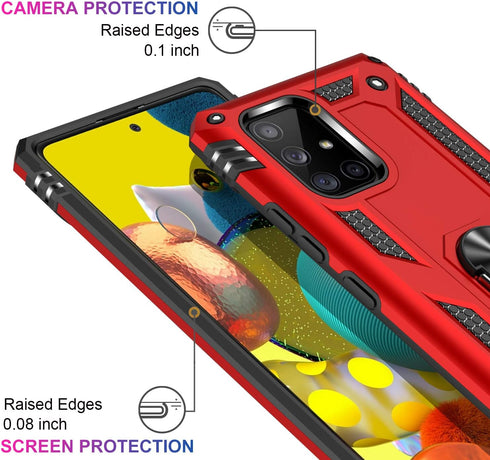 LUMARKE for Galaxy A51 5G Case with Screen Protector,Pass 16ft. Drop Tested Military Grade Protective Phone Cover with Magnetic Ring Kickstand Com...