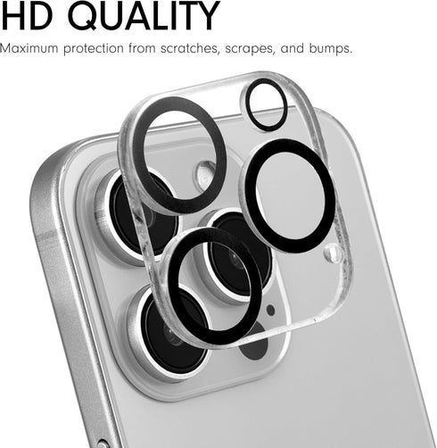 Sonix | 3 Pack Glass Screen Protector for iPhone 15 Pro + 3 Pack Camera Lens Protector | Case Friendly, Tempered Glass...