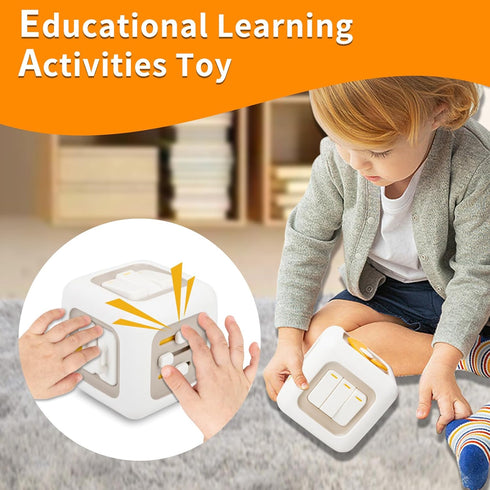 Montessori Busy Cube for Toddlers 1-3,Car Travel Toys Busy Board Activity Cube,Learning Stocking Stuffers Educational Birthday Gifts Sensory Baby ...