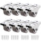 1 inch Fixed Caster Wheels -Small Caster Wheels + Screws-Low Profile Castor - Set of 8 No Floor Marks Silent Casters - Mini Wheels for Cart?Brown?...