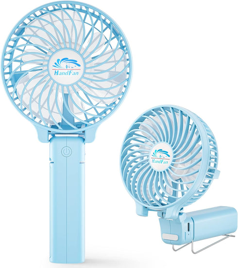 HandFan Portable Fans Battery Operated Handheld Fan Rechargeable USB Desk Fan Foldable for Travel Car Outdoors Home Disney Land (Sky Blue)...