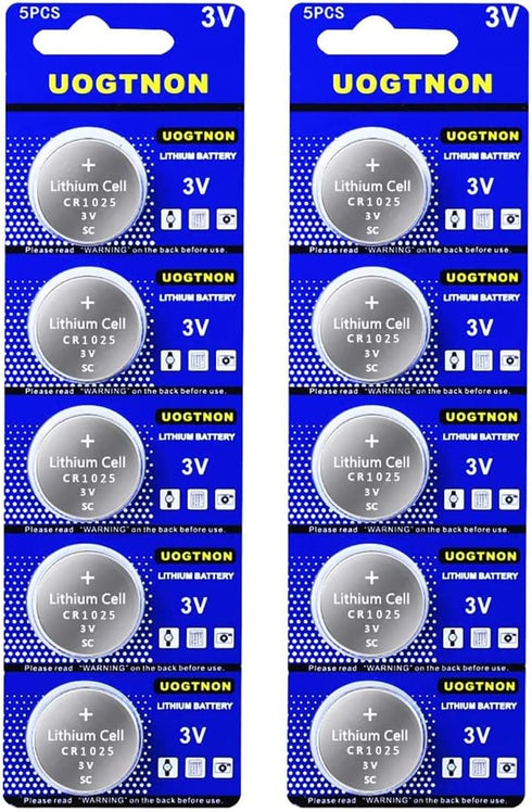 CR1025 3V Lithium Battery (10 - Pack)...