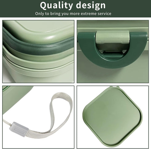 Collapsible Dog Water Bowl, Portable Dog Bowl for Traveling, 2-in-1 Pet Food and Water Feeder - Travel Dog Bowls with Lid for Walking, Traveling, ...