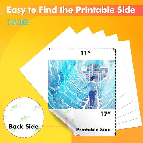 Koala Sublimation Paper 11x17 inches Easy to DIY T-shirts, Tumblers, Mugs Only Compatible with Inkjet Sublimation Printer Sublimation Ink 100 shee...