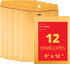 1InTheOffice Manilla Envelopes, Brown Clasp Envelopes 9x12, Moisture-Activated Glue Adhesive Catalog Envelopes for Filing, Storing, Mailing Docume...