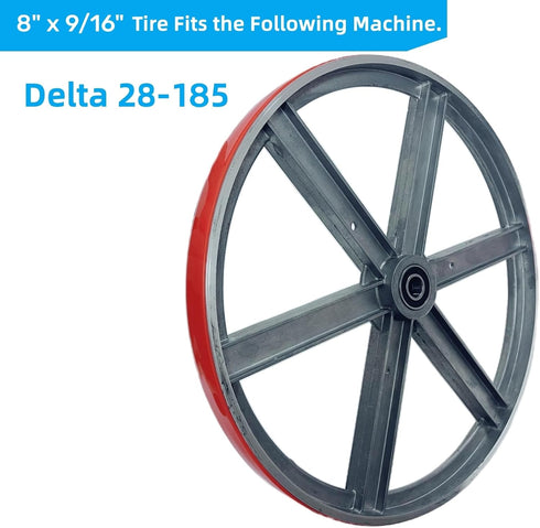 2 Packs Urethane Bandsaw Tires Fits for 8 Inch Delta 28-185 Band saw - No Adhesive Needed...