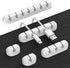 Cord Organizer Cable Management for Desk - 5 Packs White Clips and Cord Keeper, The White Self-Adhesive Holder are Easy to Apply and Stops Wire Ge...