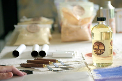 Natural Earth Paint Refined Walnut Oil | Non-Toxic | Professional Grade | Pure | Vegan | 8oz...