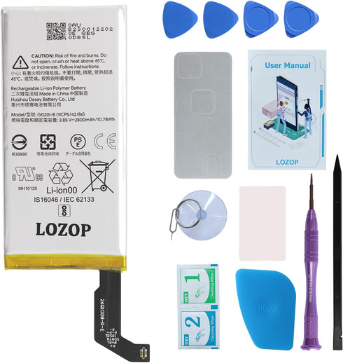 for Pixel 4 Battery Replacement Kit, Replacement Battery for Google Pixel 4 Model G020M, G020I, GA01188, GA01187, GA01189, GA01191 with Repair Too...
