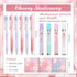 Crtiin 74 Pcs Kawaii Cherry Blossom Stationery Set Japanese Kawaii Pencil Bag Mechanical Pencil Cherry Erasers Pencil Refill and Stickers for Scho...