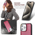 for iPhone 15 Pro Max Wallet Case with Card Holder,Faux Leather Phone Case for Women Men,Magnetic,Kickstand,Wrist Strap,Zipper(Red)......