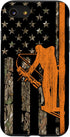 iPhone SE (2020) / 7 / 8 Bow Hunting Tree Stand Deer Hunter American Flag Camouflage Case...