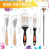 5 Pieces Painting Knife Set Background Blender Brush and Fan Blender Artist Brush Stainless Steel Palette Knife 2 Inch and 1 Inch Landscape Brush ...