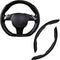CAR PASS® Carbon Fiber Steering Wheel Cover, Segmented Wheel Protector Non-Slip Sporty Car Accessories, Universal Fit for D-Shape O-Shape 14.5" to...