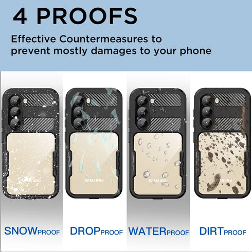 AICase Waterproof Case for Samsung Galaxy S24 Plus(6.6") with MagSafe Snowproof,Dustproof and Shockproof,IP68 Certified Full Body Protection Fully...
