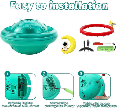 Baby Bath Toys, Automatic Spray Water Toddler Bath Toys, Induction Sprinkler Bathtub Toys, Rechargeable Flashing Light Kid Bath Toys Girls Boys Sh...