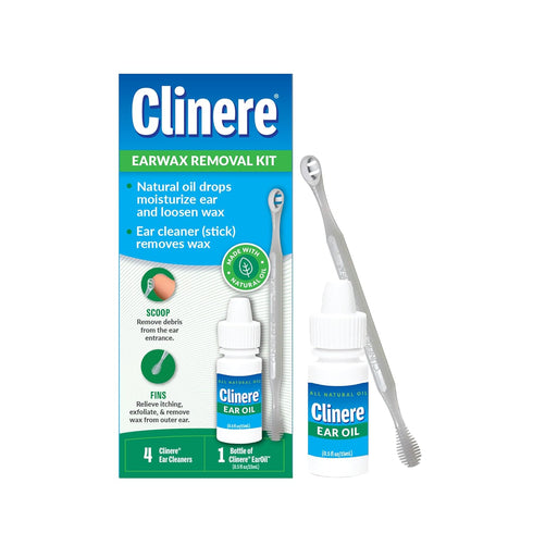 Clinere Ear Oil Conditioner & Ear Cleaners Cleaning Care Kit, 1 Ea, 1count, 4 Ear Tips...