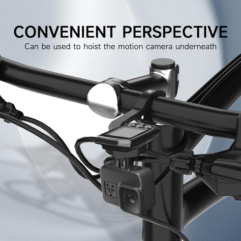Out Front Bike Combo Mount for Garmin Edge Wahoo Elemnt Computer, Extended Cycling Computer Mount Compatible with Bryton Cateye GoPro and Flashlig...