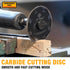 3 Inch Cut Off Wheel with 1/4" Mandrel Adapter for Die Grinder, 3/8" arbor Tungsten Carbide Blade Cutting Wheel for Drill, for Wood/Nails/Plastic/...