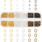 PH PandaHall 1860pcs 3 Colors Oval Jump Rings, 4x3mm 5x4mm 6.5x4.5mm 7x5mm Iron Open Rings Connectors Jewelry Findings for Earring Bracelet Neckla...