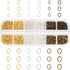 PH PandaHall 1860pcs 3 Colors Oval Jump Rings, 4x3mm 5x4mm 6.5x4.5mm 7x5mm Iron Open Rings Connectors Jewelry Findings for Earring Bracelet Neckla...