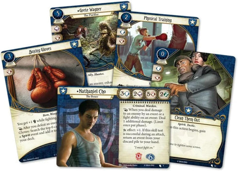 Fantasy Flight Games Arkham Horror The Card Game Nathaniel Cho Starter Deck - Unleash The Fury of a New Investigator! Cooperative Living Card Game...