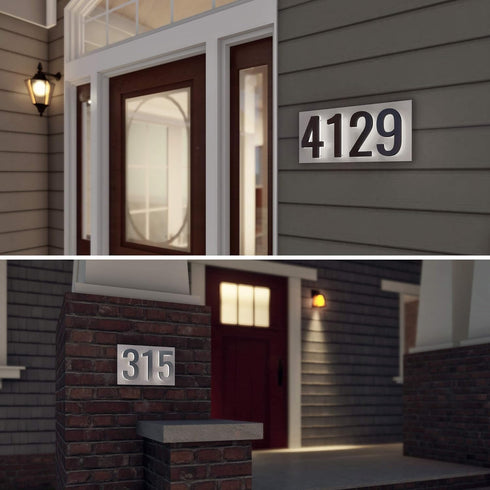 5 Inch House Numbers, ABS-Polymer, Premium Quality, Backlit LED 5000K Illuminated Home Address Number, Lighted House Numbers, Modern Address Numbe...