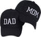 Mom and Dad Hats Adjustable Embroidered Baseball Cap for Couples Parents Fathers Black...